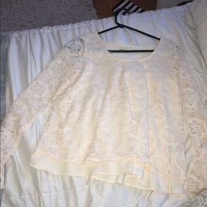 Lace long sleeve shirt